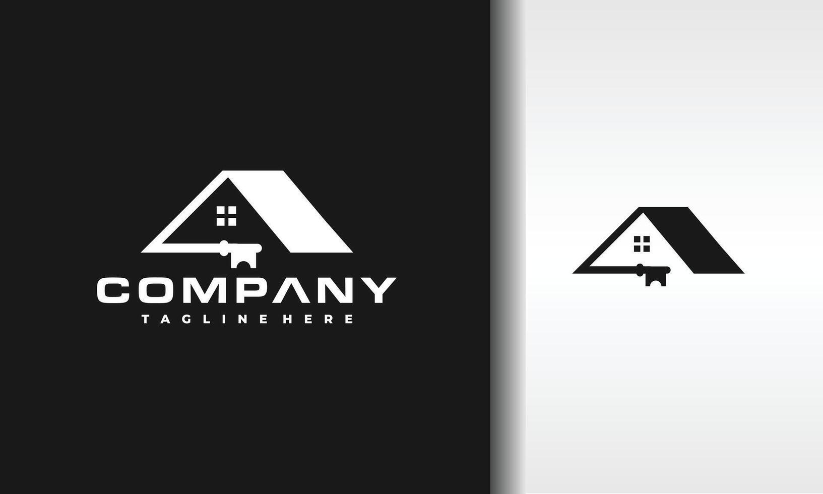 huis dak sleutel logo vector