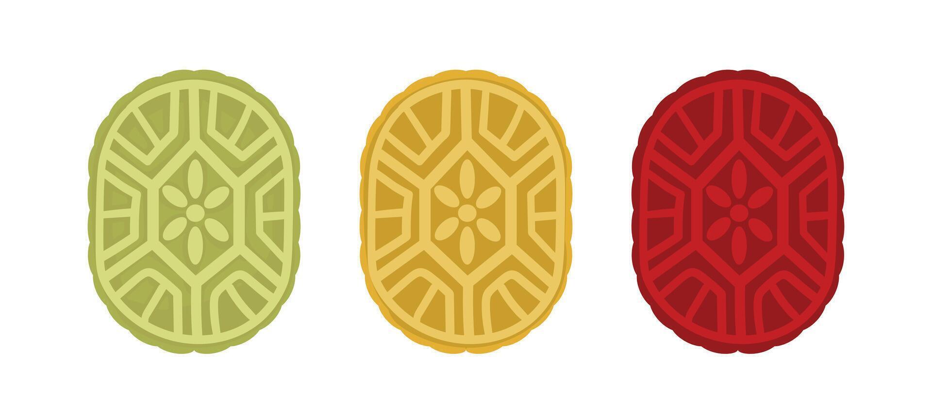 ang ku kueh, kue ku, schildpad taart vector