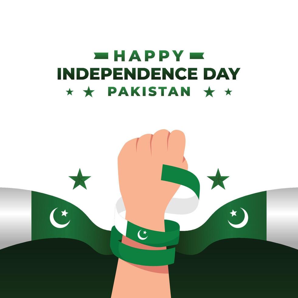Pakistan onafhankelijkheid dag vector ontwerp sjabloon