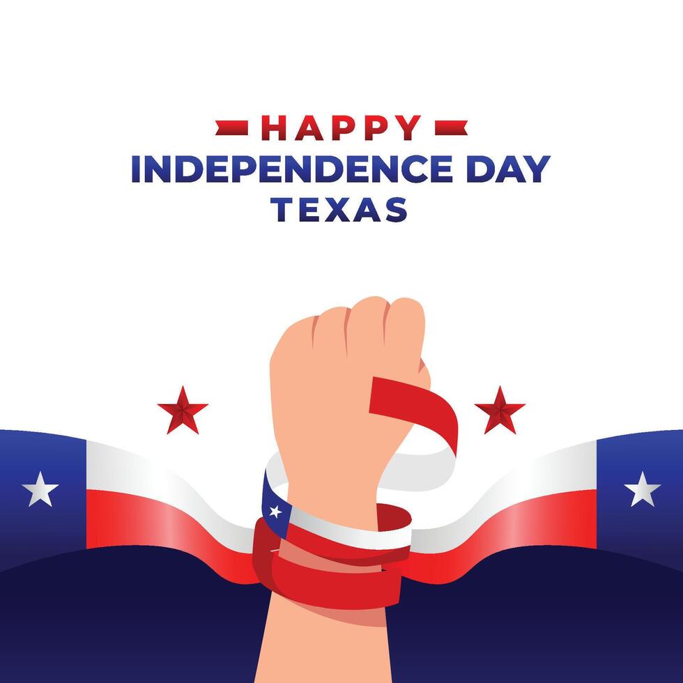 Texas onafhankelijkheid dag vector ontwerp sjabloon