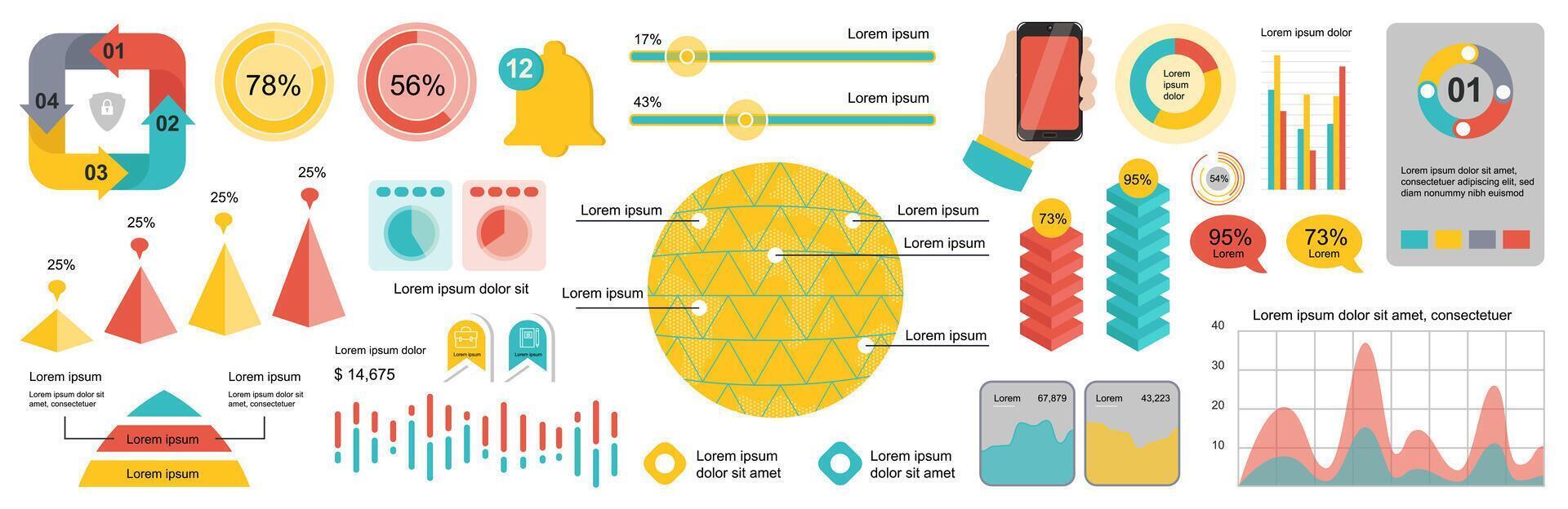 mega reeks van infographic elementen gegevens visualisatie vector ontwerp sjabloon. kan worden gebruikt voor stappen, opties, bedrijf werkwijze, werkstroom, diagram, stroomschema, tijdlijn, marketing. bundel info grafiek.