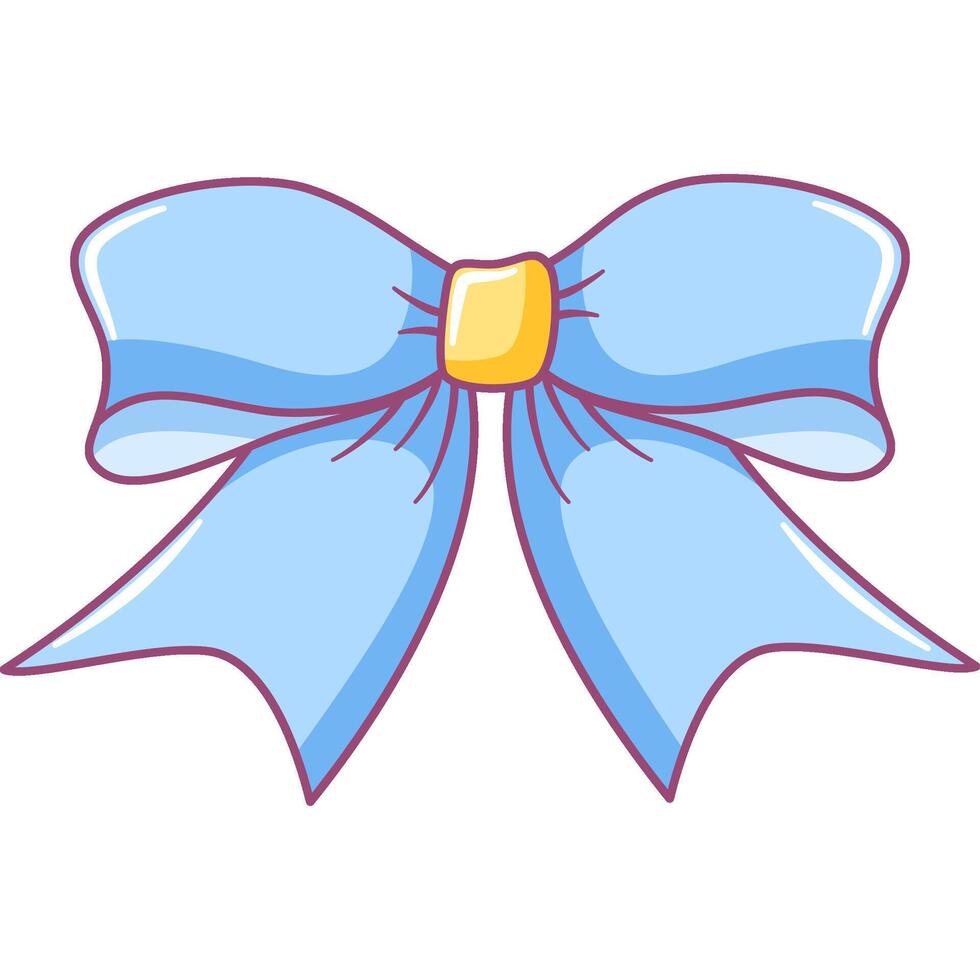 blauw boog lint vector illustratie voor geschenk