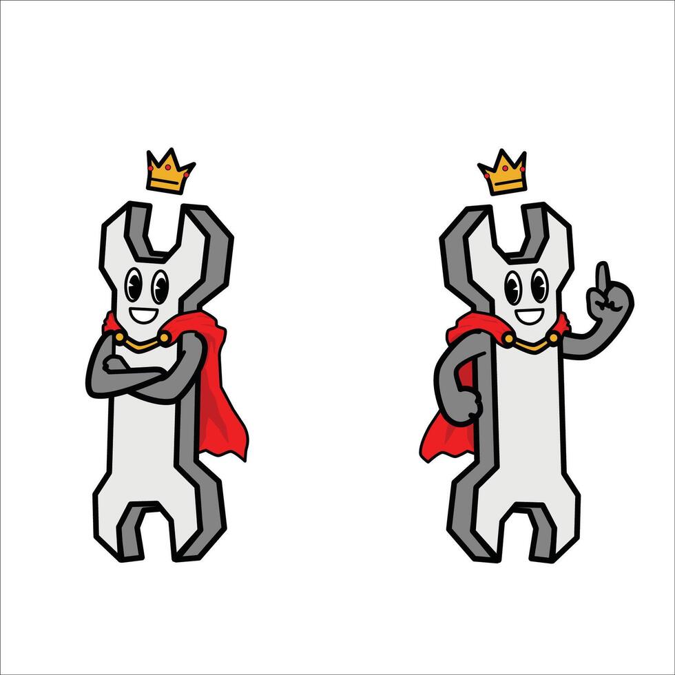 hardware koning mascotte logo vector