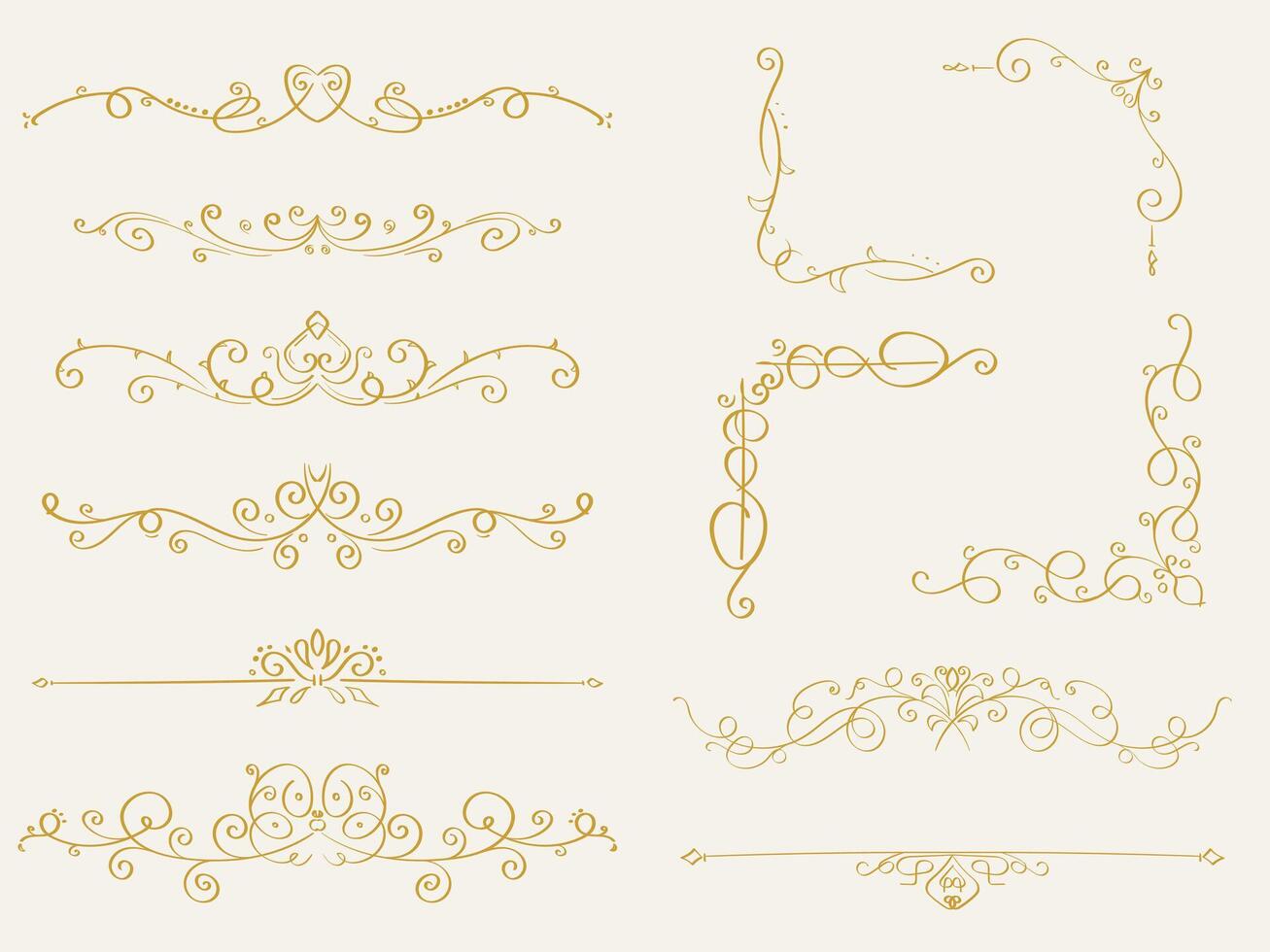 wijnoogst decor elementen. decoratie voor bruiloft album of restaurant menu. kalligrafische ontwerp elementen vector