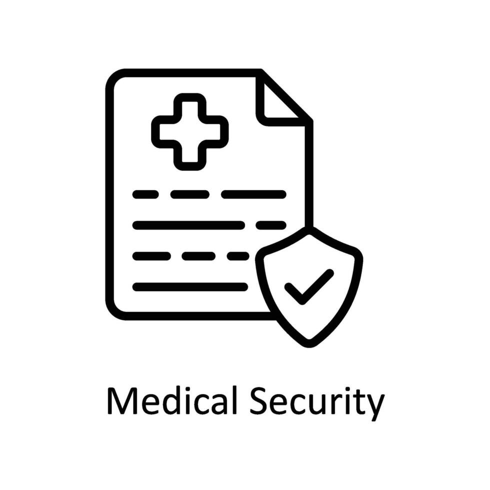 medisch veiligheid vector schets icoon stijl illustratie. eps 10 het dossier