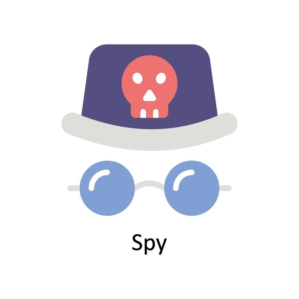 spion vector vlak icoon stijl illustratie. eps 10 het dossier
