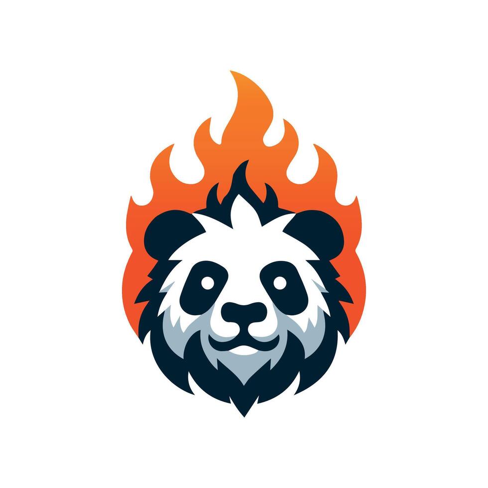 panda brand hoofd logo vector sjabloon