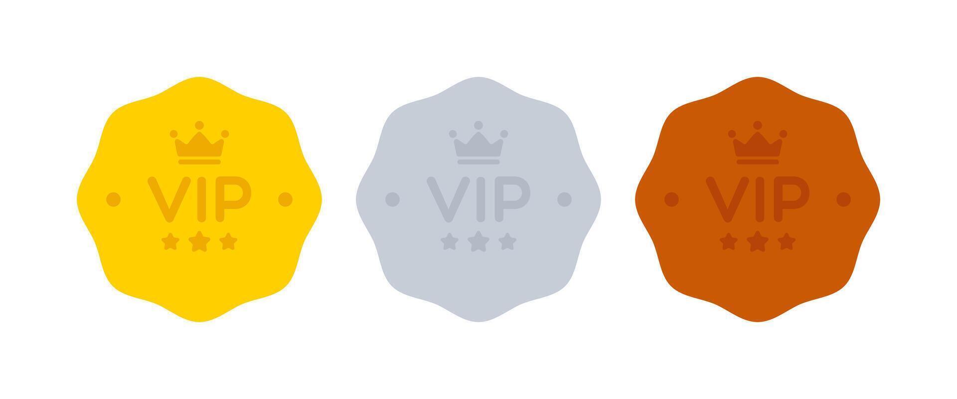 gemakkelijk vector vip badges