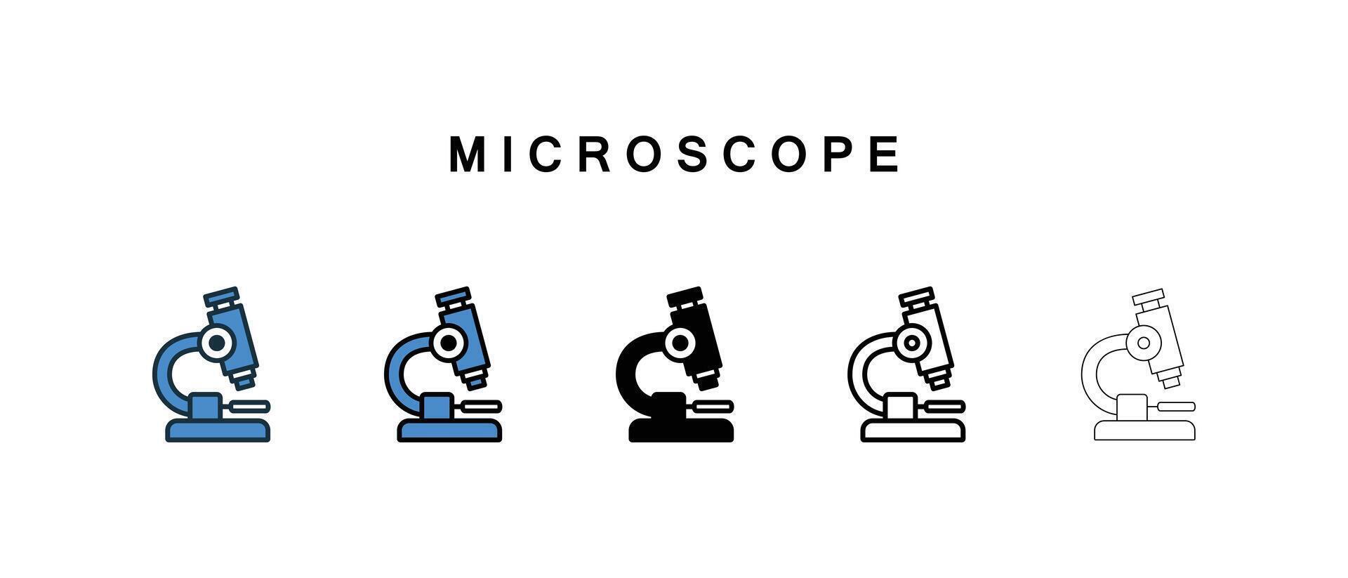 school- microscoop icoon schets vector. examen controleren vector