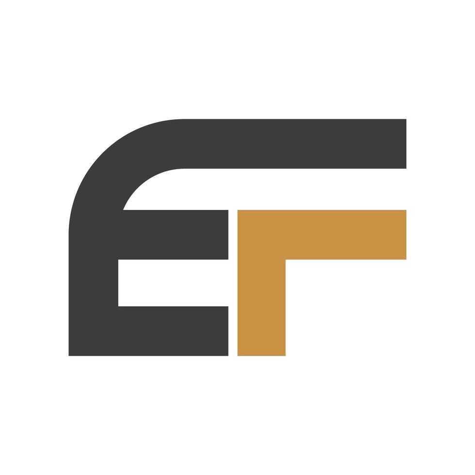 eerste brief ef logo of fe logo vector ontwerp sjabloon