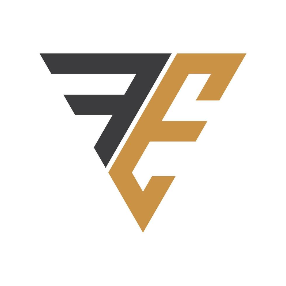 eerste brief ef logo of fe logo vector ontwerp sjabloon