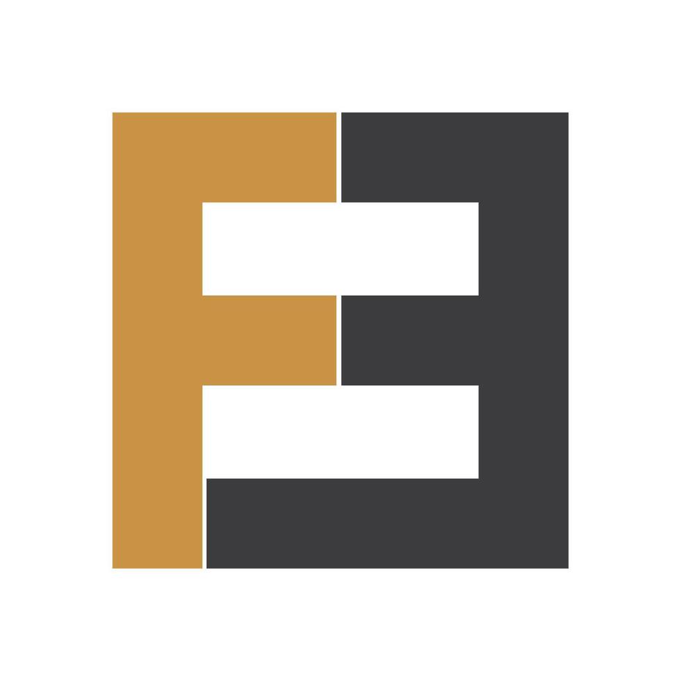 eerste brief ef logo of fe logo vector ontwerp sjabloon