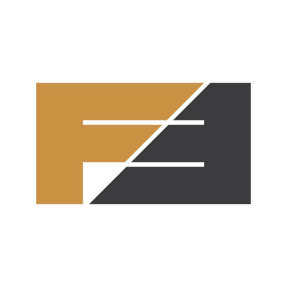 eerste brief ef logo of fe logo vector ontwerp sjabloon