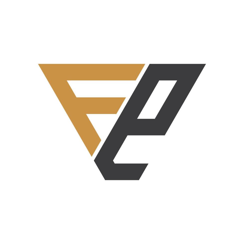 eerste brief ef logo of fe logo vector ontwerp sjabloon