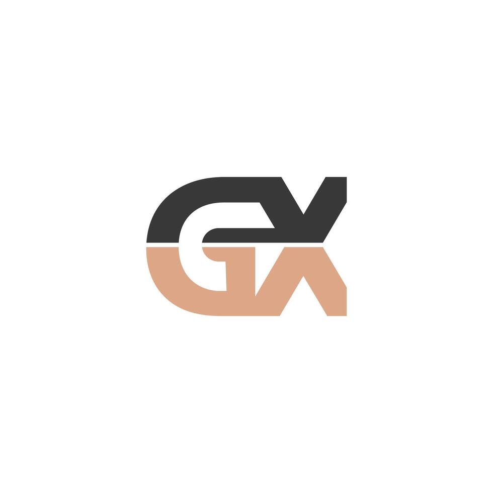 alfabet brieven initialen monogram logo gx, xg, X en g vector