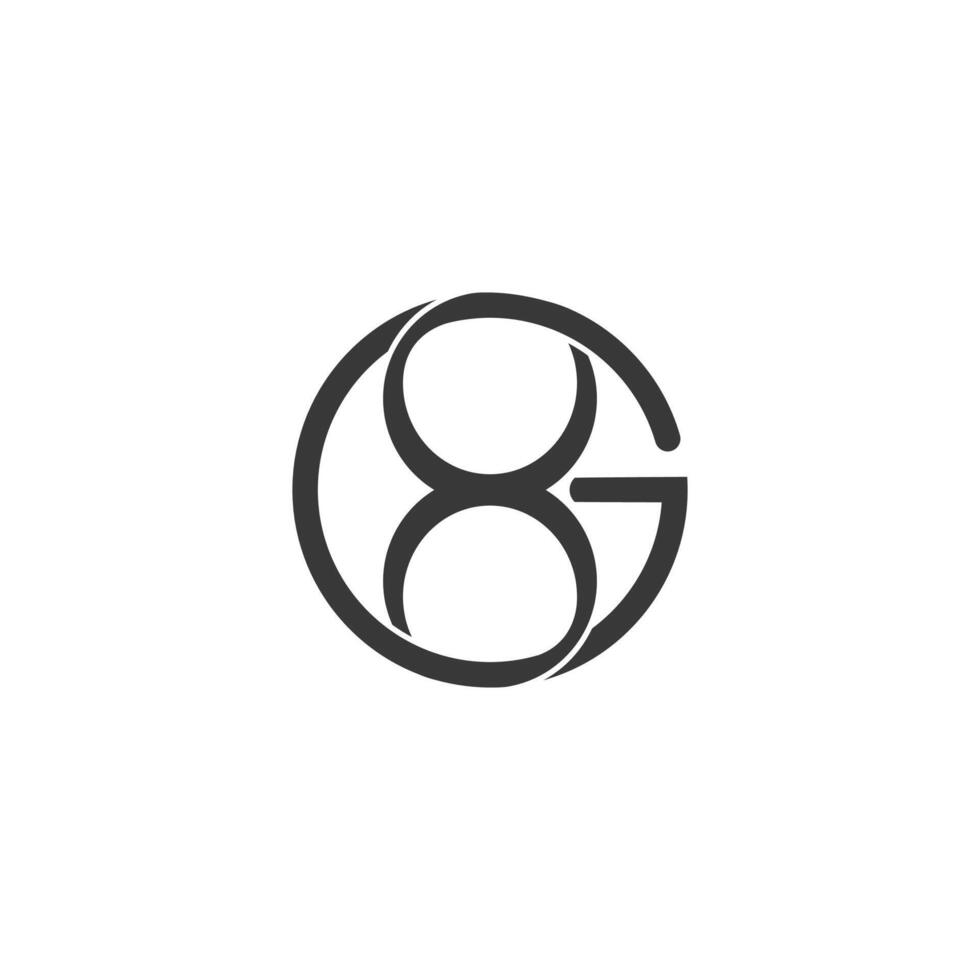 alfabet brieven initialen monogram logo gx, xg, X en g vector
