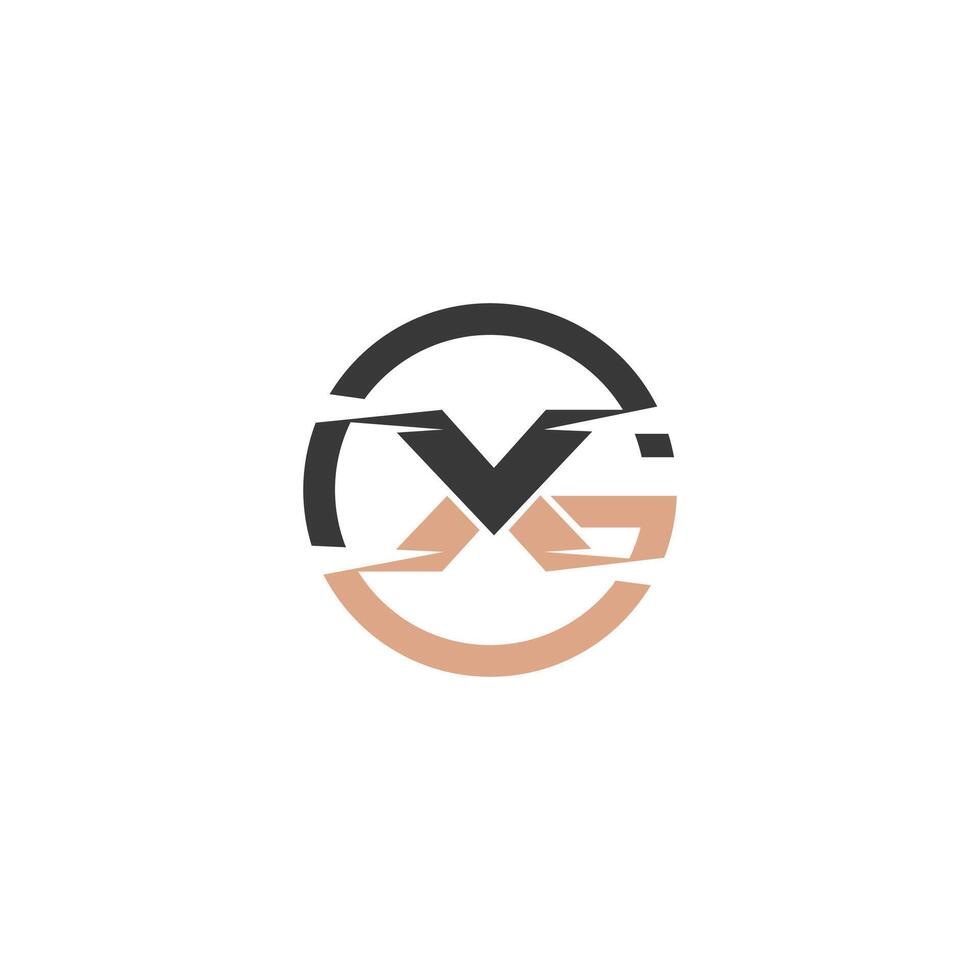 alfabet brieven initialen monogram logo gx, xg, X en g vector