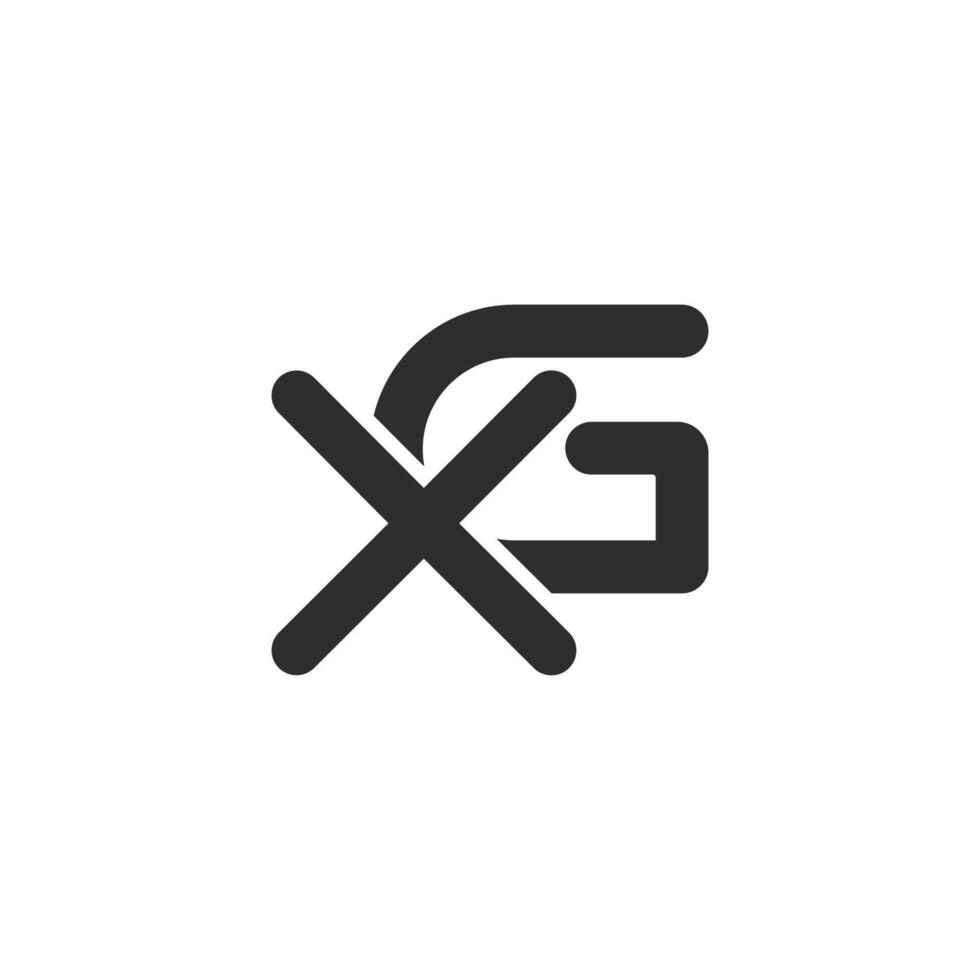 alfabet brieven initialen monogram logo gx, xg, X en g vector