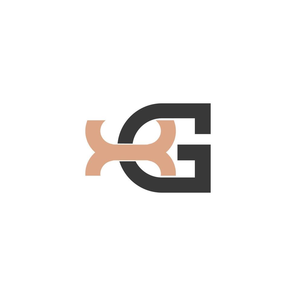 alfabet brieven initialen monogram logo gx, xg, X en g vector