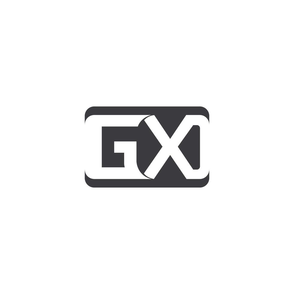 alfabet brieven initialen monogram logo gx, xg, X en g vector