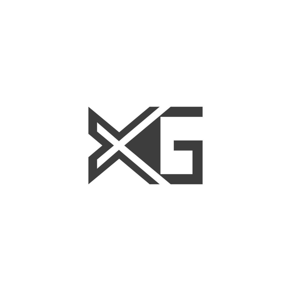 alfabet brieven initialen monogram logo gx, xg, X en g vector