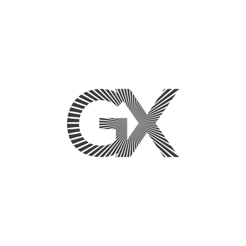 alfabet initialen logo gx, xg, X en g vector
