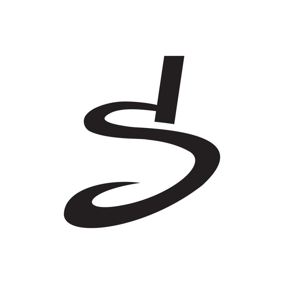 eerste brief ds logo of sd logo vector ontwerp sjabloon