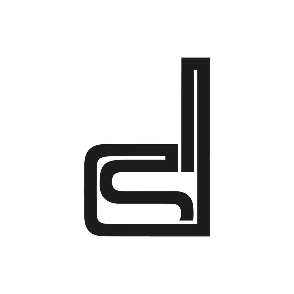 eerste brief ds logo of sd logo vector ontwerp sjabloon