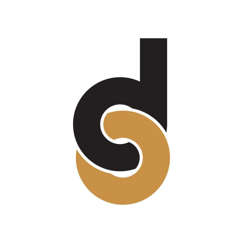 eerste brief ds logo of sd logo vector ontwerp sjabloon