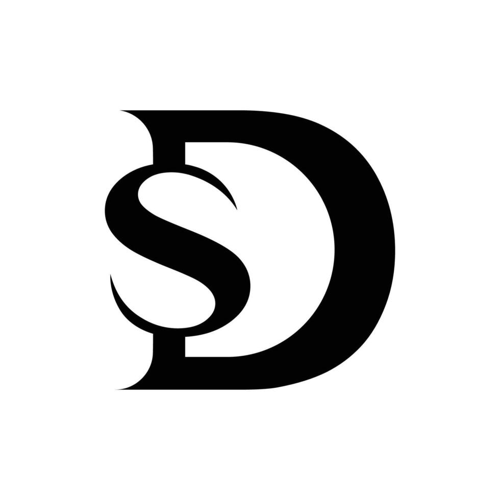 eerste brief ds logo of sd logo vector ontwerp sjabloon