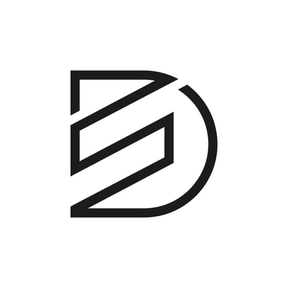 eerste brief ds logo of sd logo vector ontwerp sjabloon