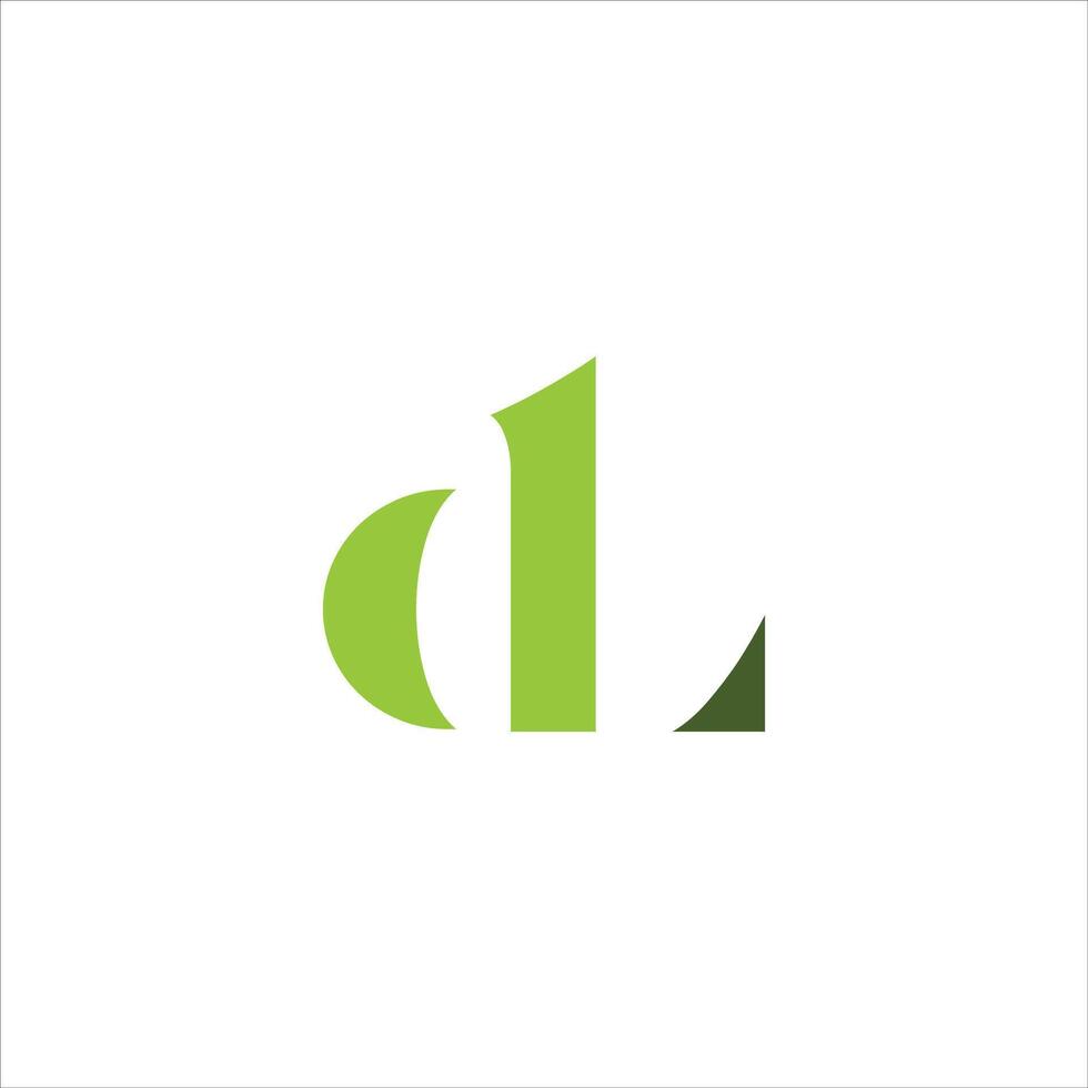 eerste brief dl of ld logo ontwerp sjabloon.dl en ld brief logo ontwerp vector