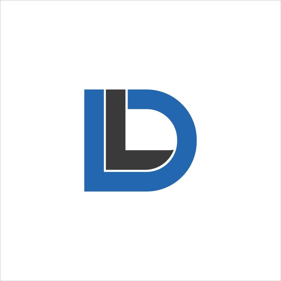 eerste brief dl of ld logo ontwerp sjabloon.dl en ld brief logo ontwerp vector