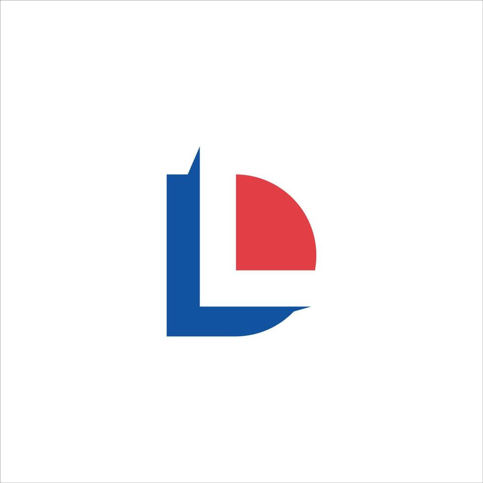 eerste brief dl of ld logo ontwerp sjabloon.dl en ld brief logo ontwerp vector