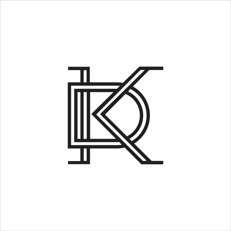 dk en kd brief logo design.dk,kd eerste gebaseerd alfabet icoon logo ontwerp vector