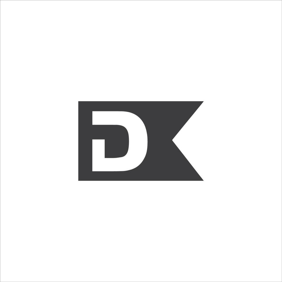 dk en kd brief logo design.dk,kd eerste gebaseerd alfabet icoon logo ontwerp vector