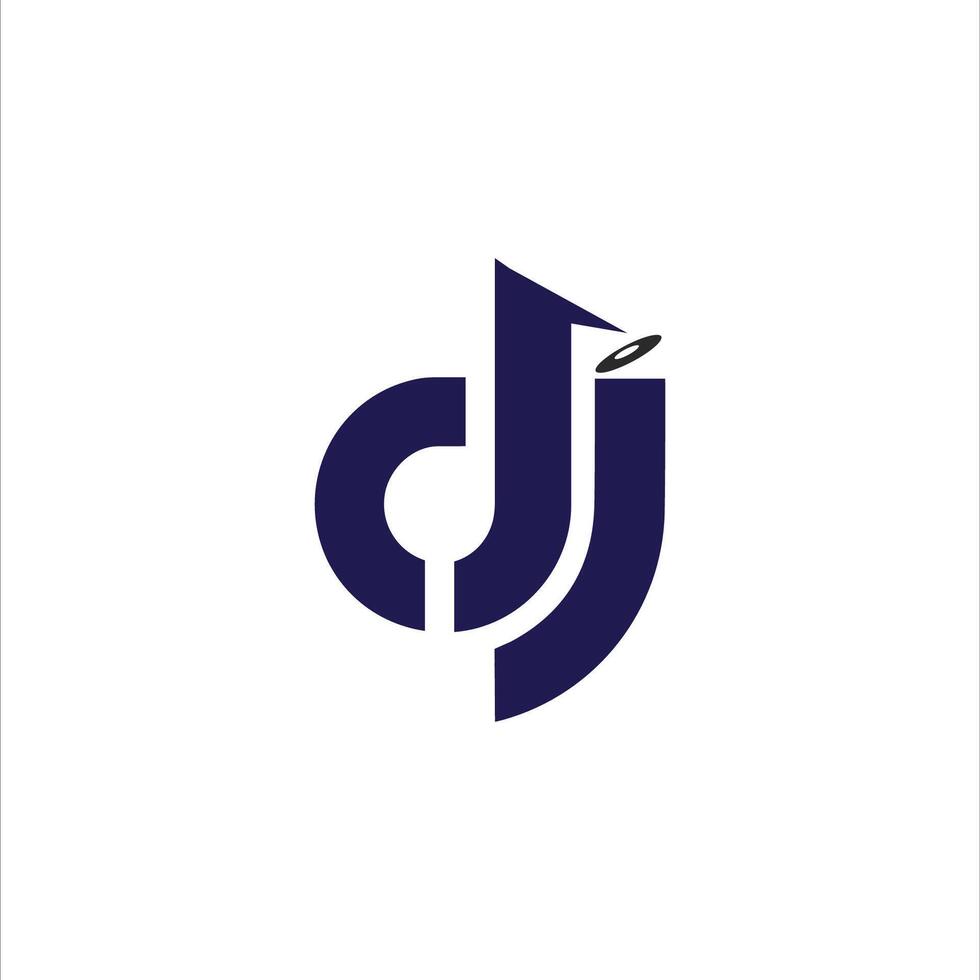 dj en jd brief logo ontwerp .dj,jd eerste gebaseerd alfabet icoon logo ontwerp vector