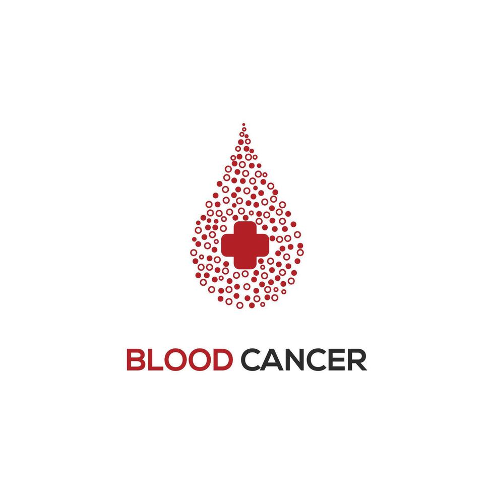kanker vector icoon ontwerp sjabloon. bloed kanker logo ontwerp.