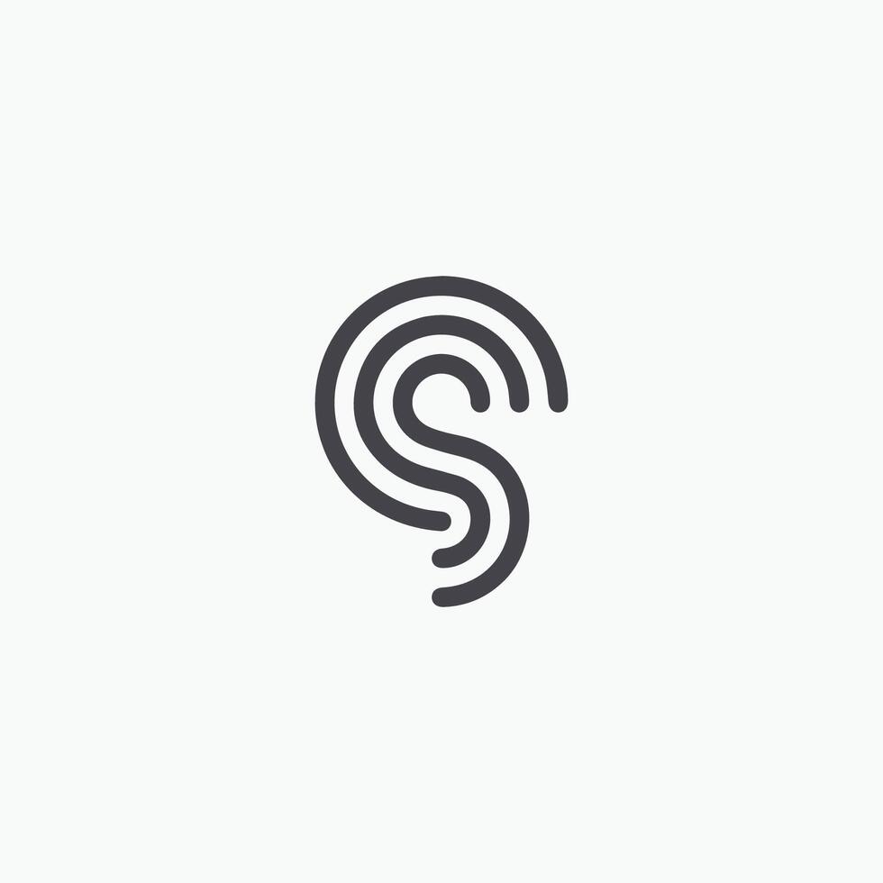 cs en sc creatief eerste gebaseerd brief icoon logo vector ontwerpen