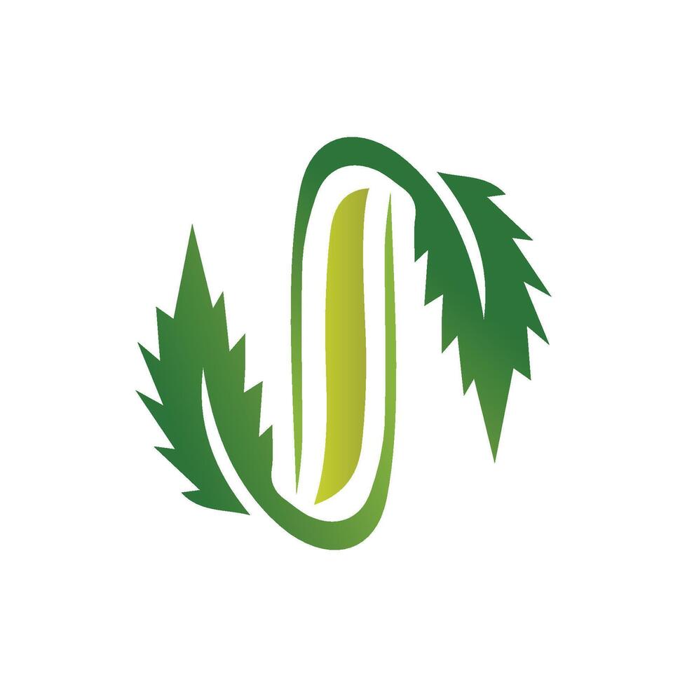 marihuana blad logo ontwerp sjabloon vector
