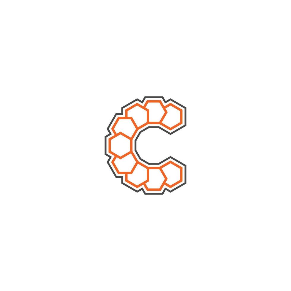 eerste brief c logo vector ontwerp sjabloon