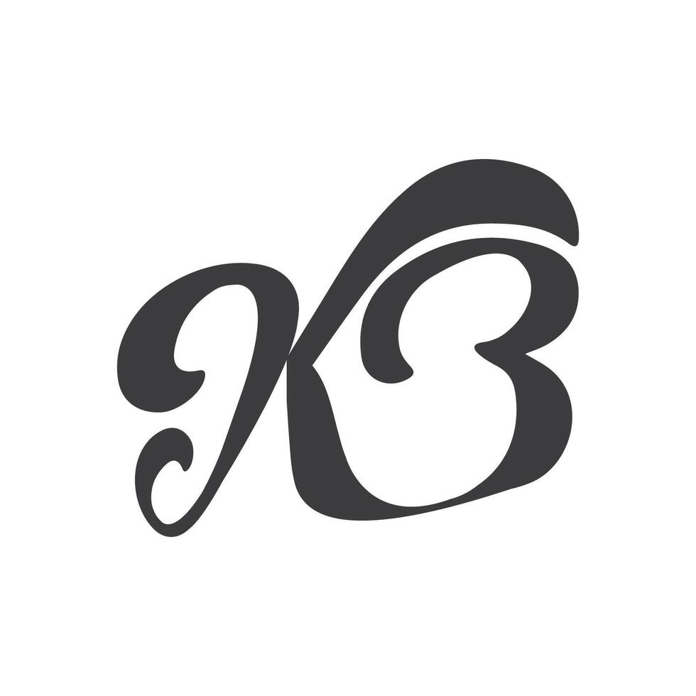 eerste brief bk logo of kb logo vector ontwerp sjabloon