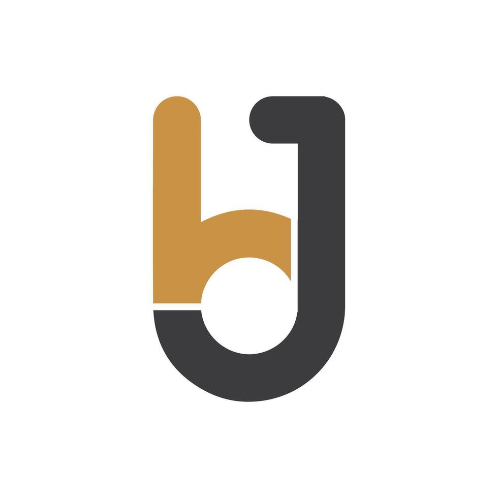 eerste brief bj logo of jb logo vector ontwerp sjabloon