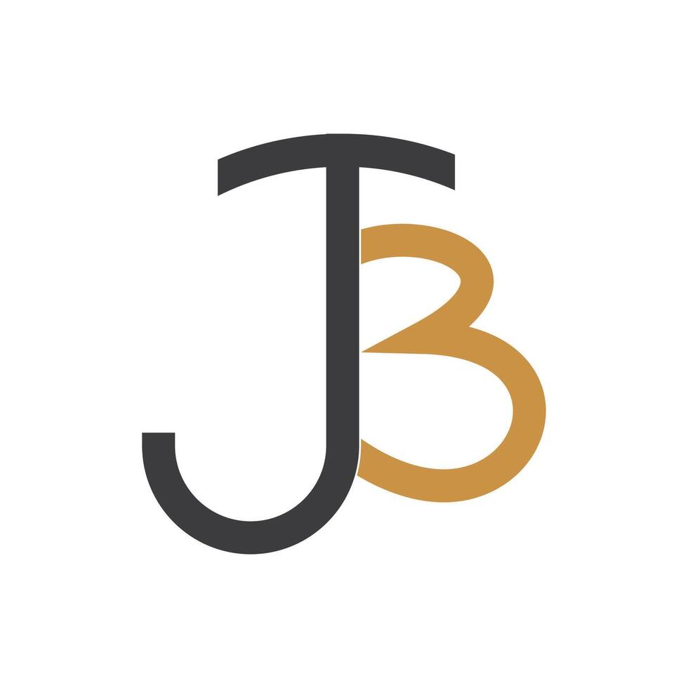 eerste brief bj logo of jb logo vector ontwerp sjabloon