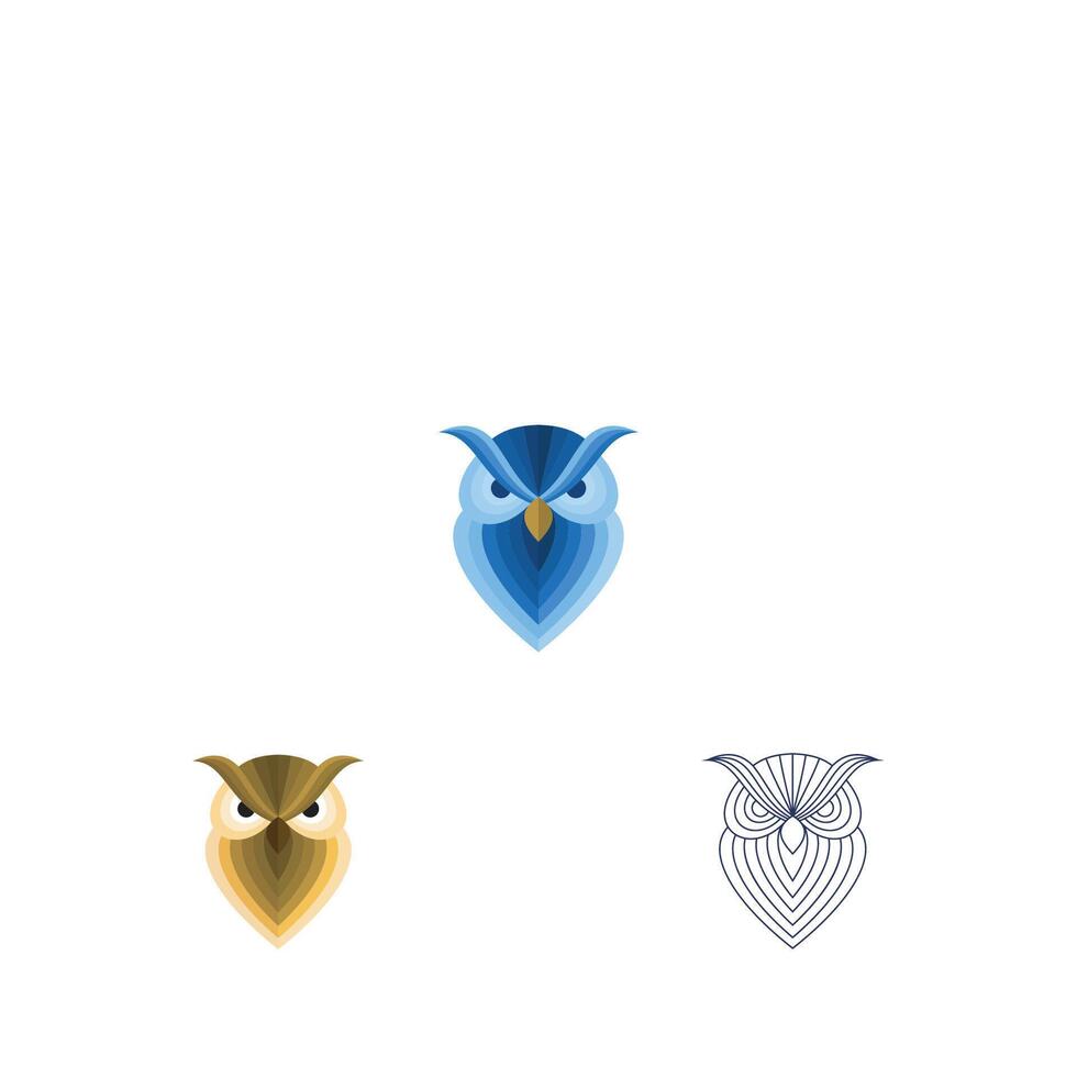 uil logo icoon schild vleugel creatief modern ontwerp. uil logo met blad icoon vector. vector