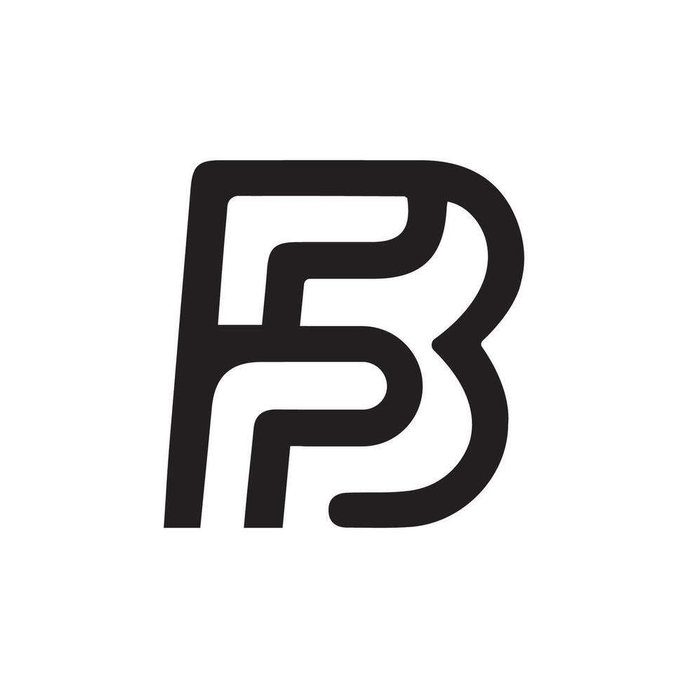 eerste brief bf logo of fb logo vector ontwerp sjabloon