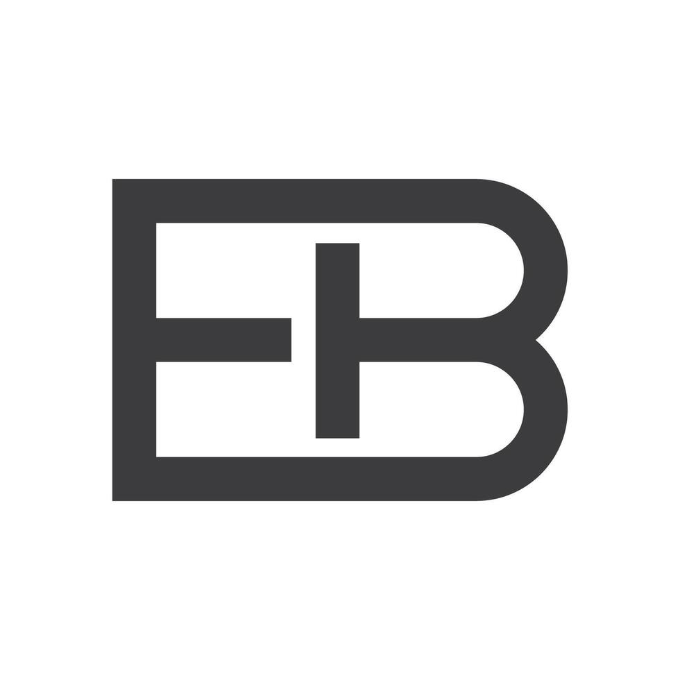 eerste brief eb logo of worden logo vector ontwerp sjabloon