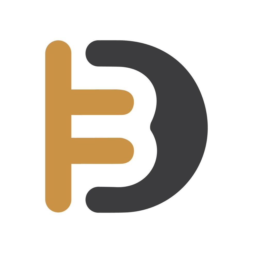 eerste brief bd logo of db logo vector ontwerp sjabloon