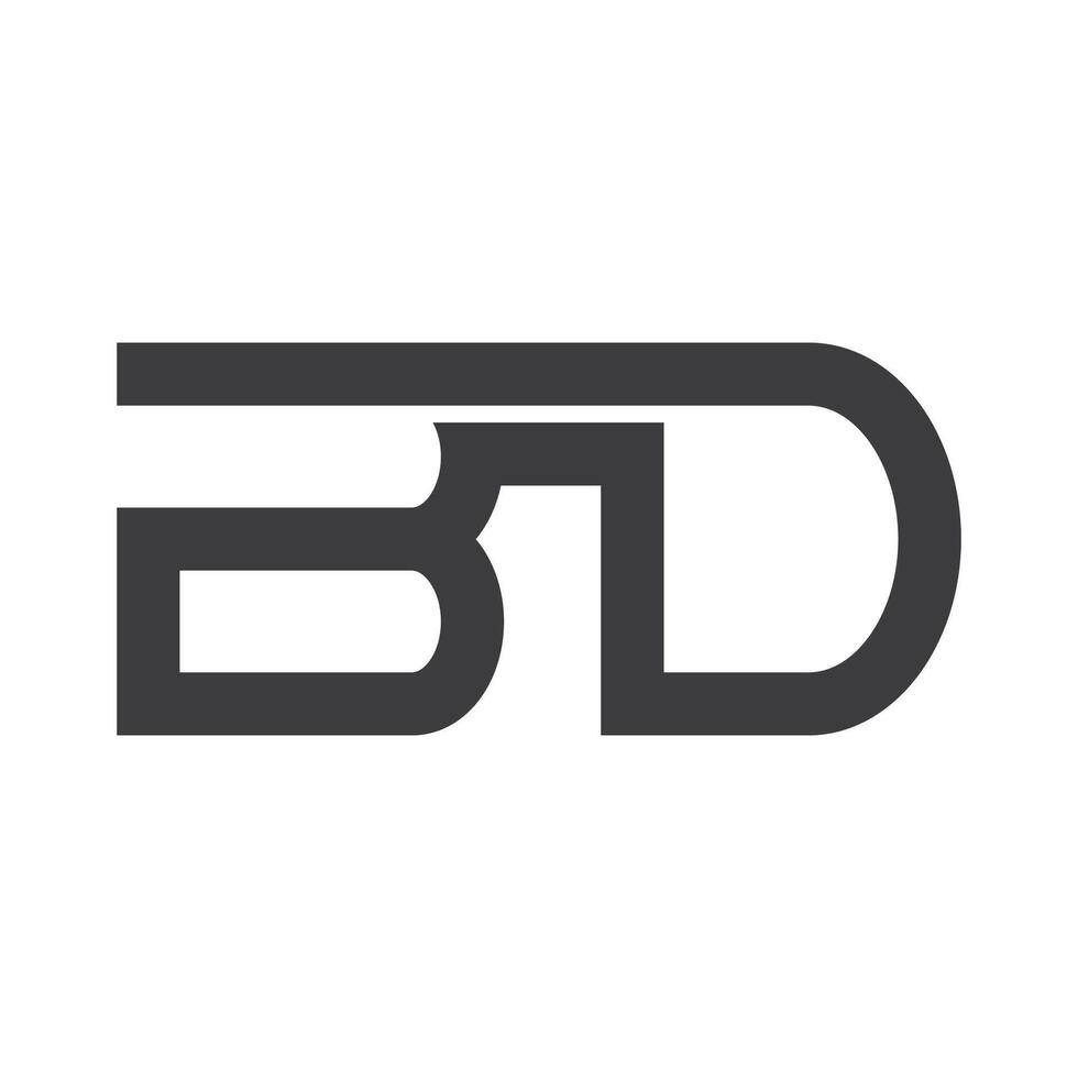 eerste brief bd logo of db logo vector ontwerp sjabloon