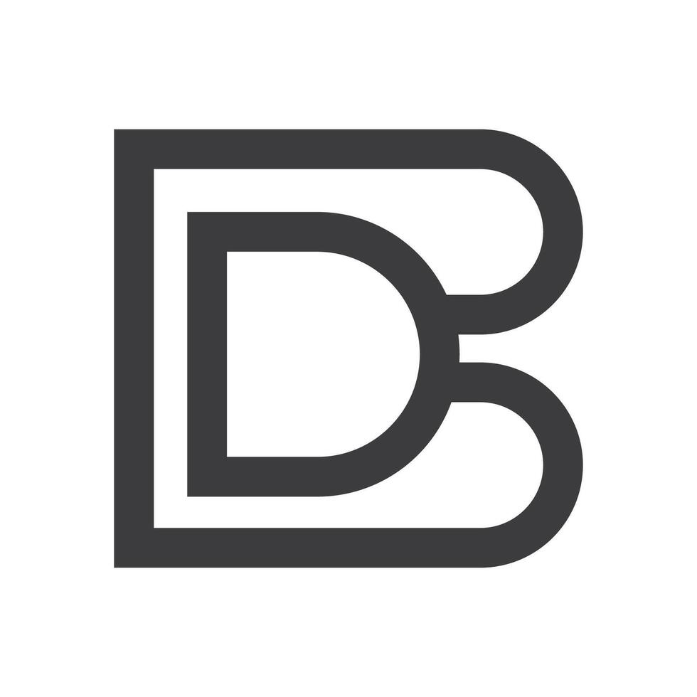 eerste brief bd logo of db logo vector ontwerp sjabloon